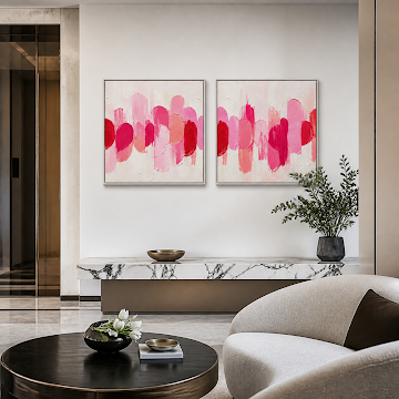 Blush Abstract Rhythm