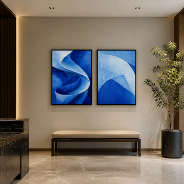 Blue Abstract Flow