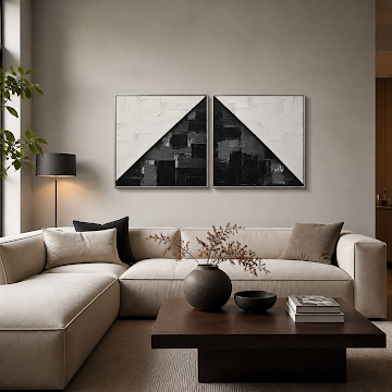 Monochrome Geometric Balance