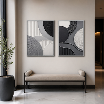 Monochrome Geometric Rhythm