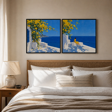 Sunlit Coastal Terrace