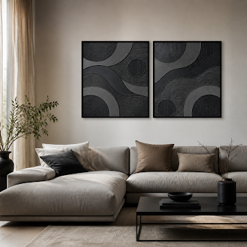 Black Textured Geometry