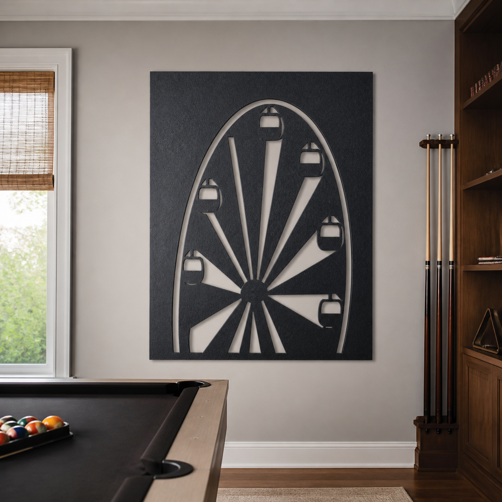 Monochrome Ferris Wheel, Black 
