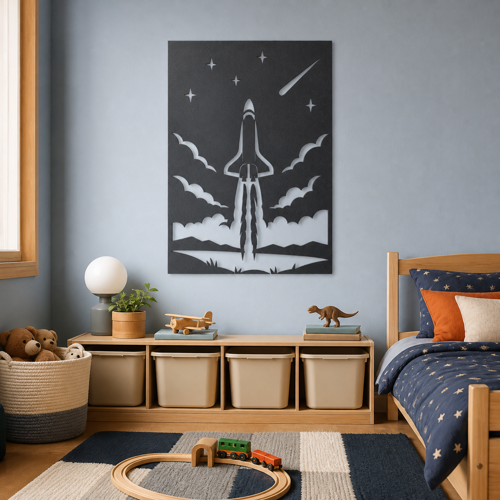 Midnight Rocket Launch, Black