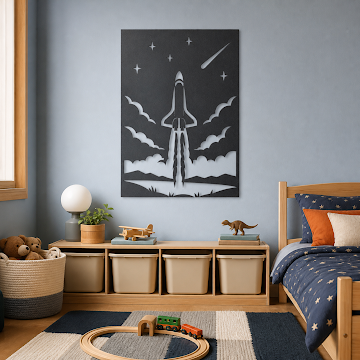 Midnight Rocket Launch, Black 