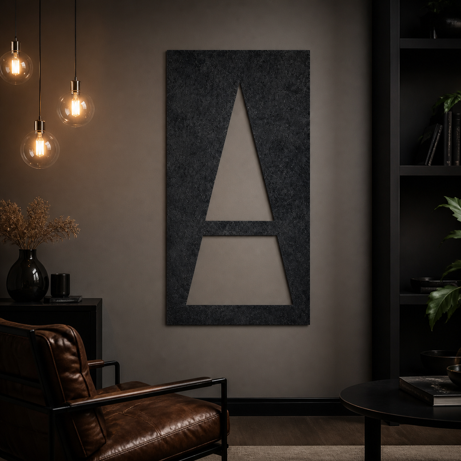 Monochrome Geometric Ascent, Black 