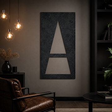 Monochrome Geometric Ascent, Black 