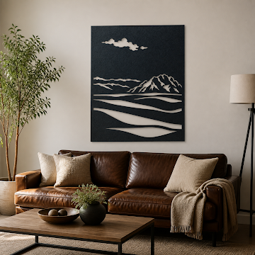 Monochrome Mountain Calm, Black