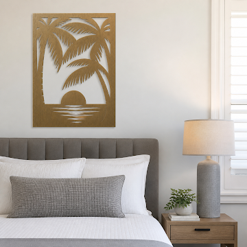 Golden Palm Sunset, Bronze 