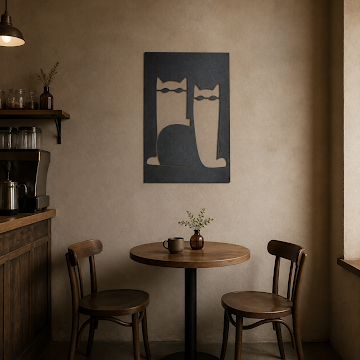 Cats Huddled Together, Black