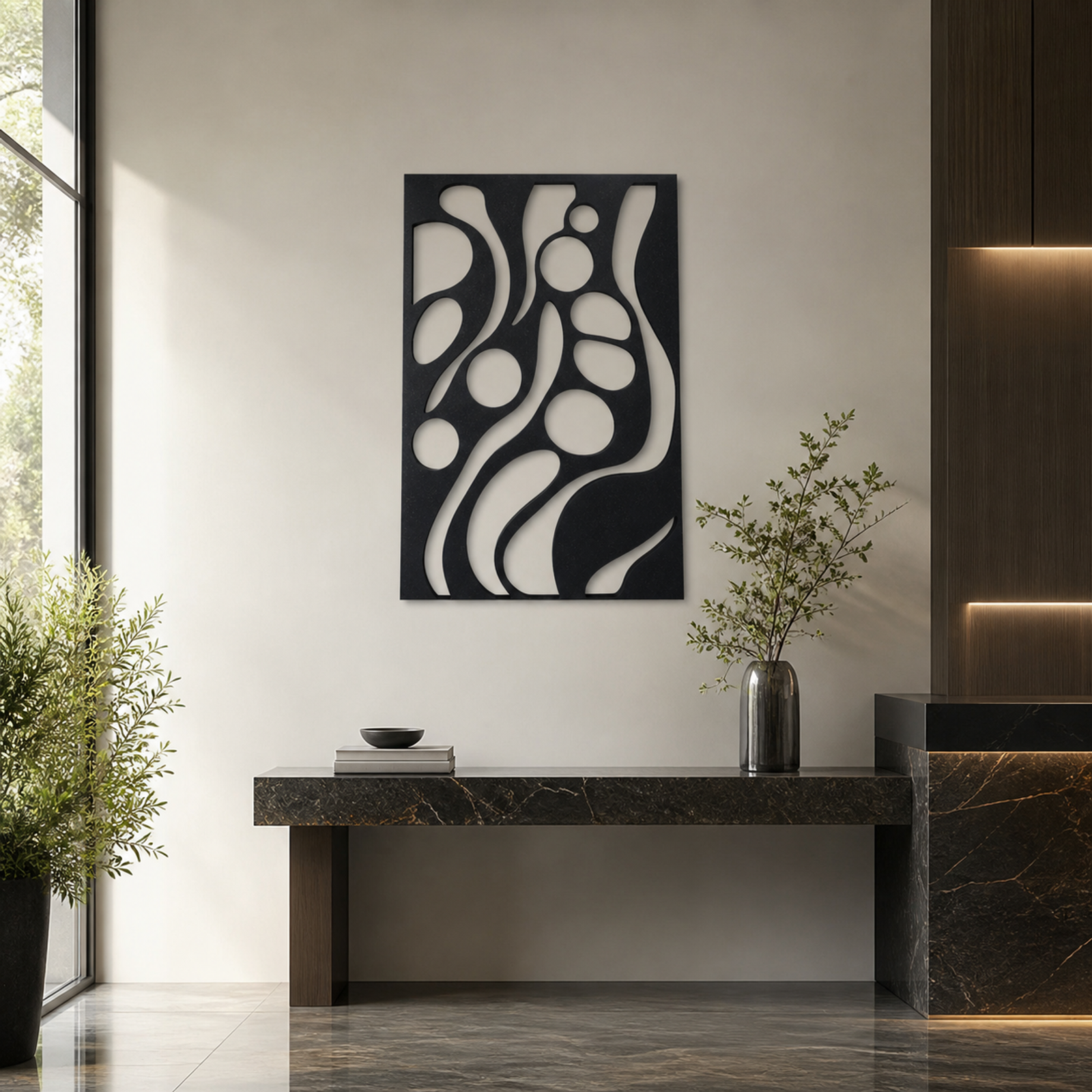 Organic Black White Flow, Black 