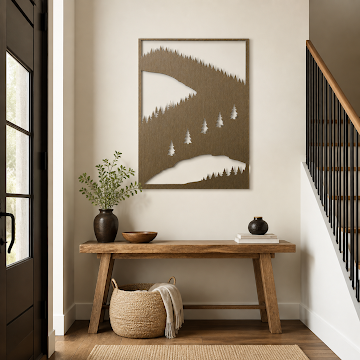 Rustic Forest Silhouette, Bronze 