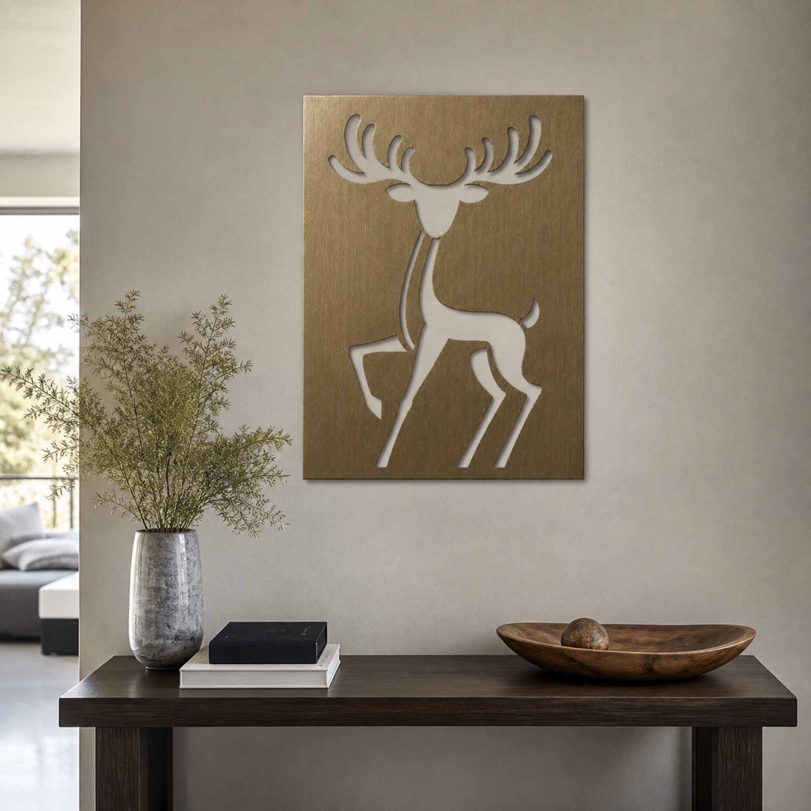 Rustic Reindeer, Bronze 