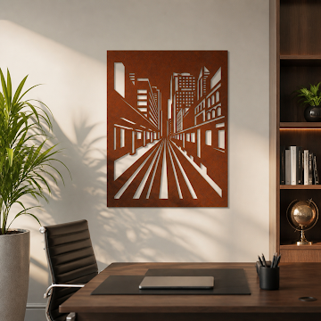 City Perspective, Rust Patina 