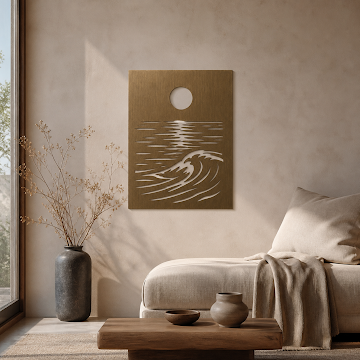 Moonlit Wave Reflection, Bronze 