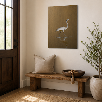 Heron Stillness, Bronze 