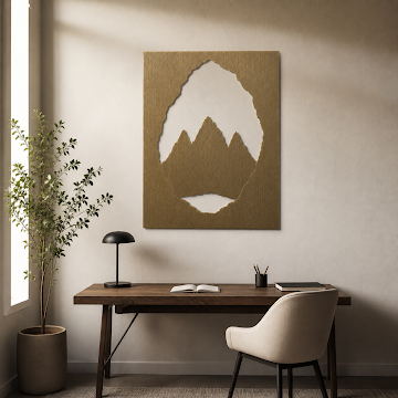 Earthen Mountain Window, Bronze