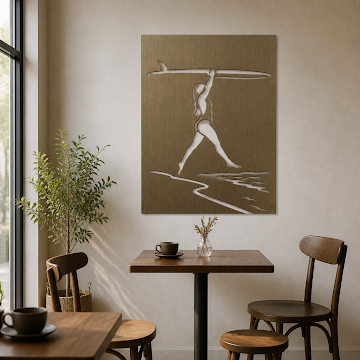 Minimalist Surfer, Bronze 