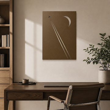 Moonlit Flight Minimalism, Bronze 