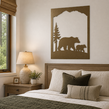 Rustic Bear Mountain Walk, Bronze