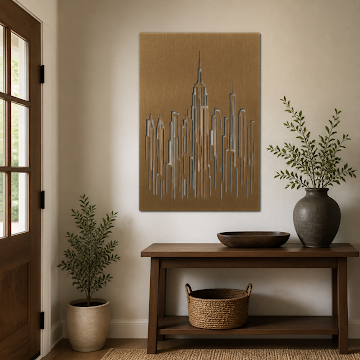 Gilded City Skyline, Bronze 