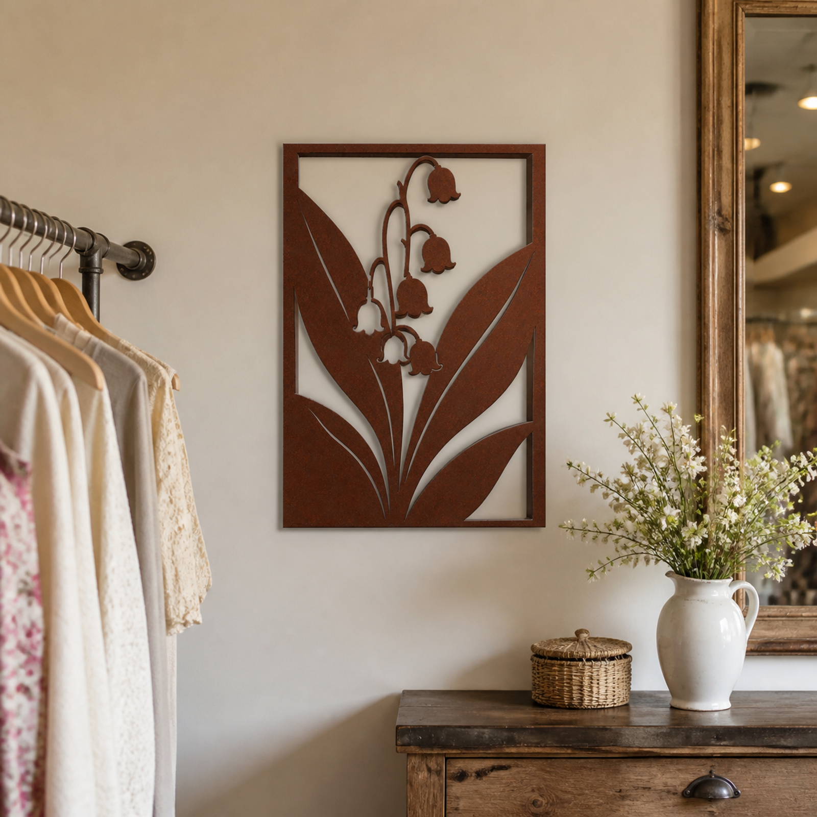 Lily Bell Blooms, Rust Patina