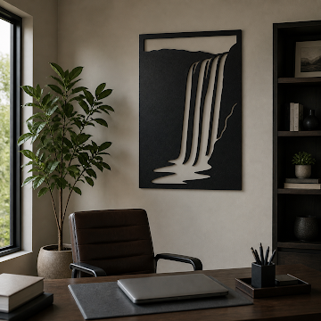 Abstract Cascade, Black