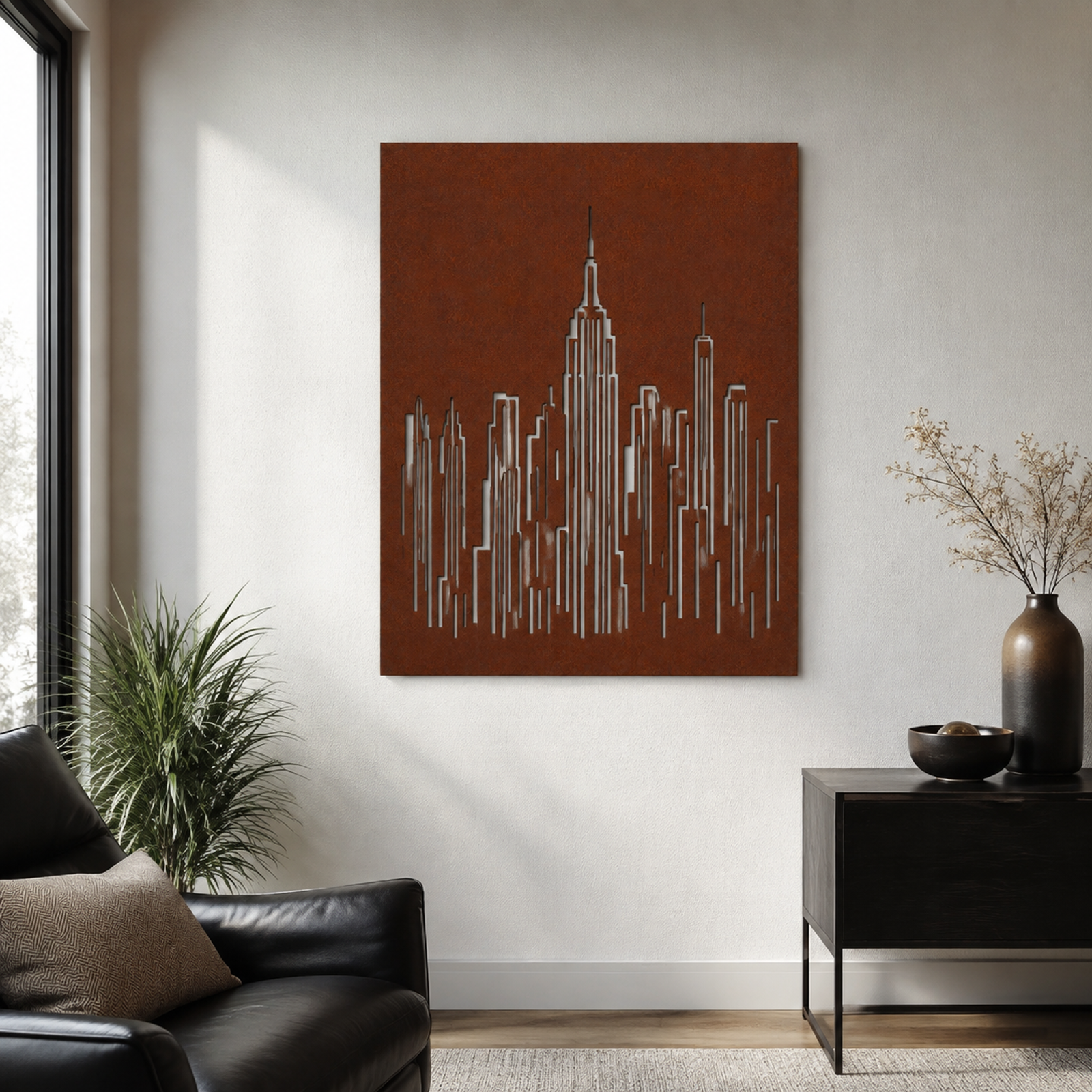 City Skyline, Rust Patina 