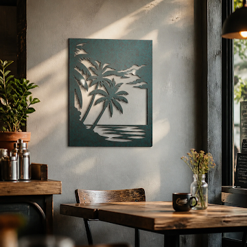 Palm Coast Cutout, Verdigris Patina
