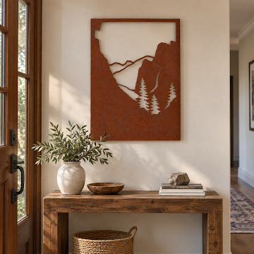 Canyon Pine Silhouette, Rust Patina 