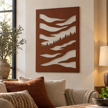 Copper Forest Silhouette, Rust Patina 