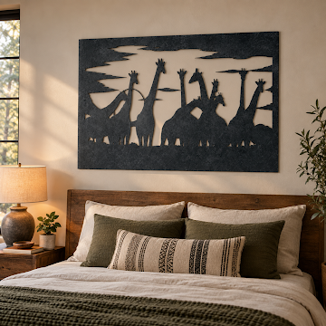 Nocturnal Giraffe Gathering, Black 