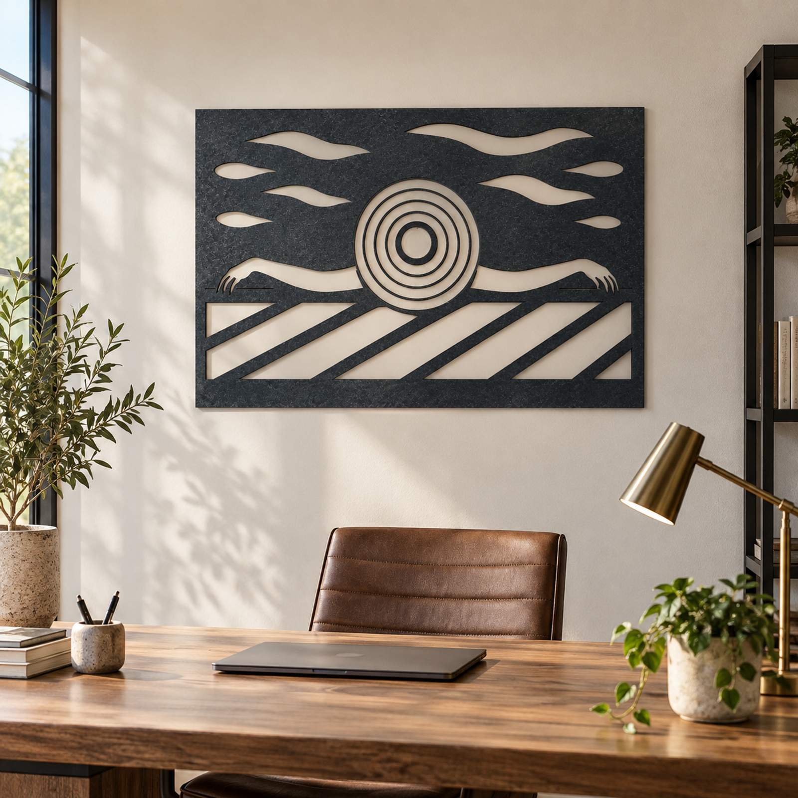 Monochrome Concentric, Black 