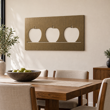 Minimalist Apple Trio, Bronze 