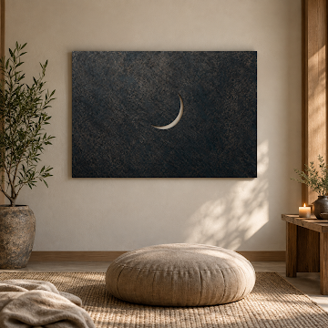 Midnight Crescent Texture, Black