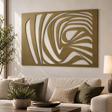 Flow Abstract Panel, Bronze