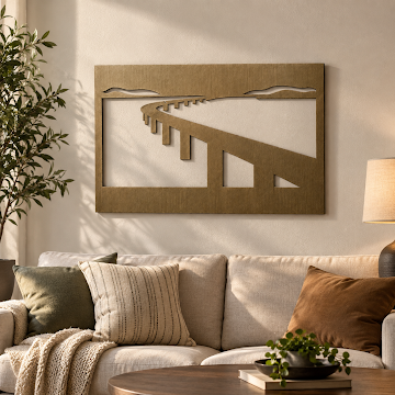 Modern Bridge Cutout, Bronze