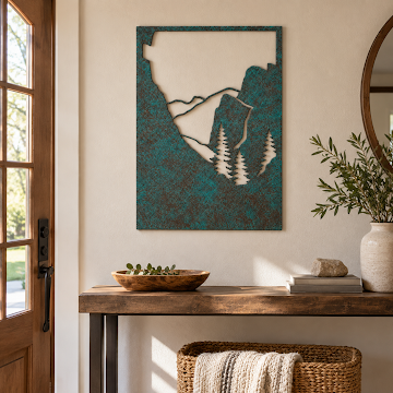 Mountain Forest Cutout, Verdigris Patina