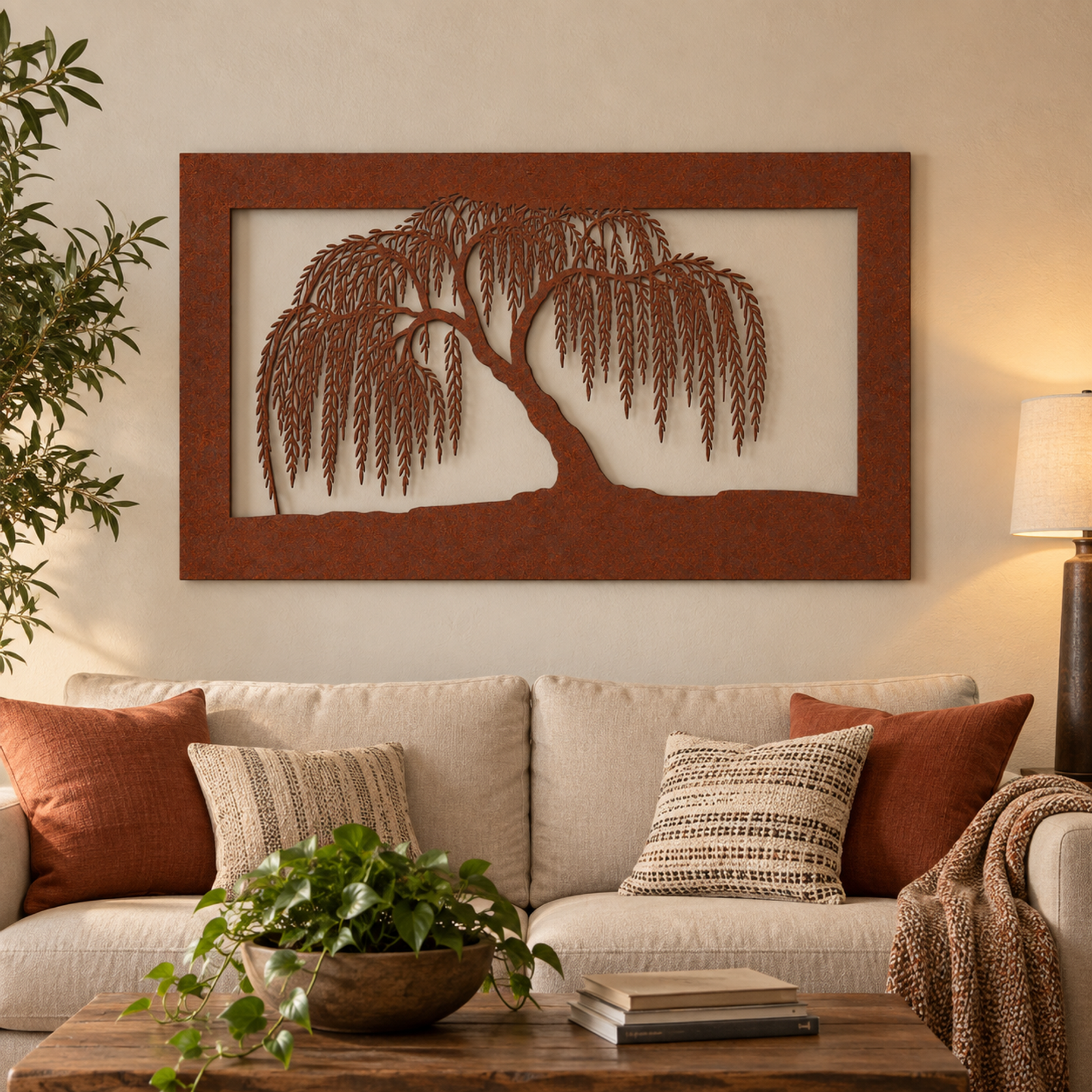 Weeping Willow Frame, Rust Patina 