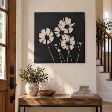 Monochrome Wildflower, Black